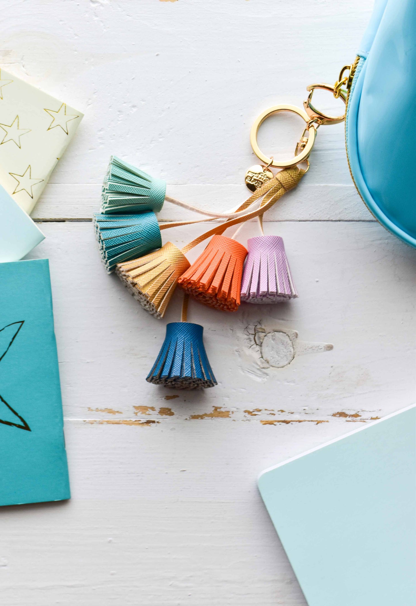 Tassel Keyring Multi Coloured Multi Tassels