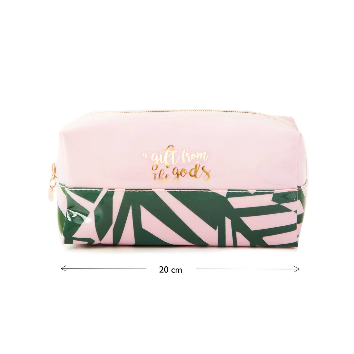 Square Make-Up Bag Tropical A Gift From The Gods Pink Green