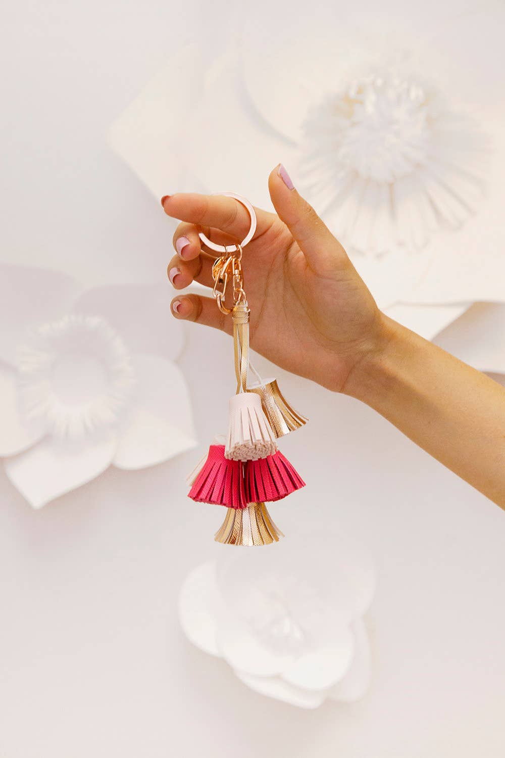 Tassel Keyring Multi Coloured Multi Tassels